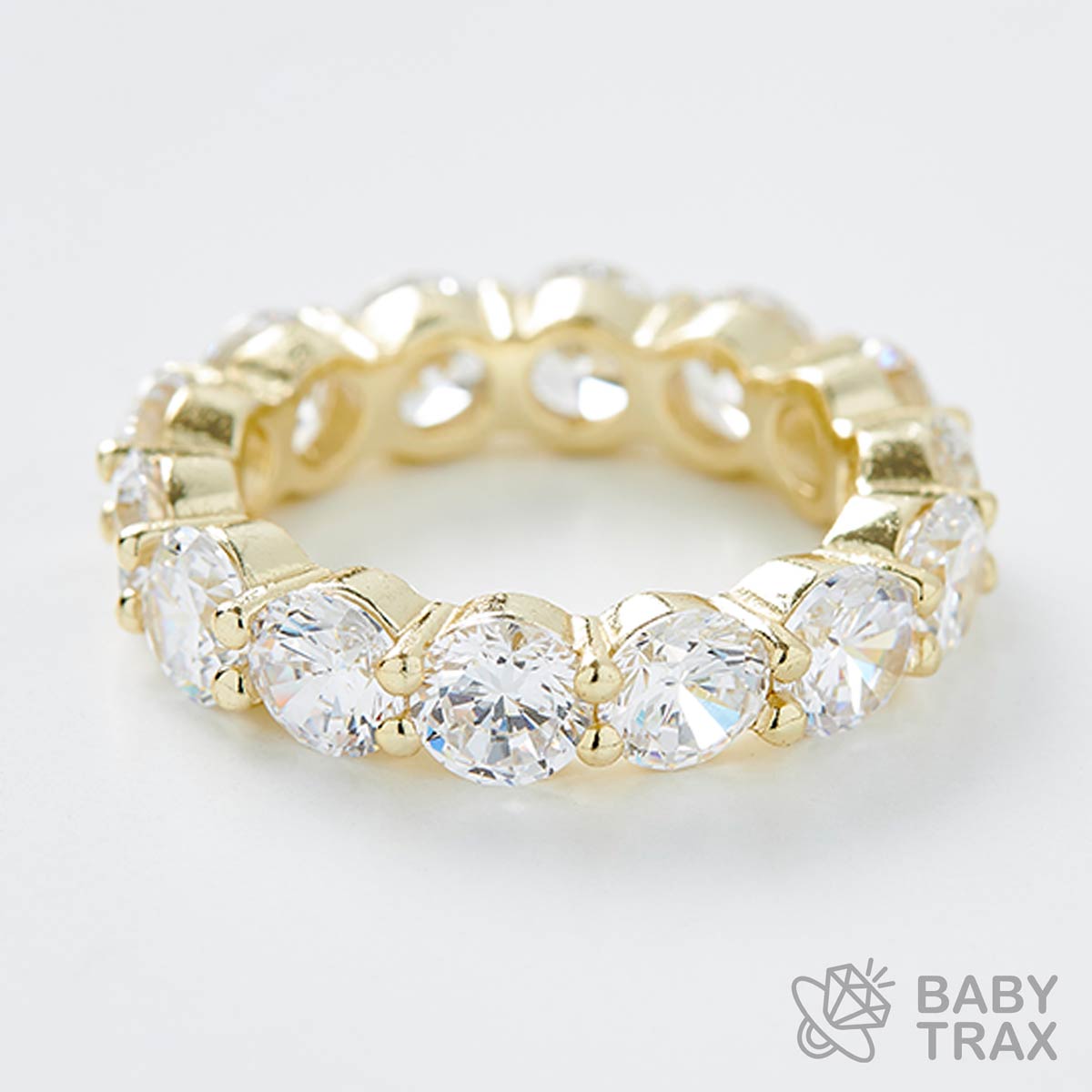 エタニティーリング 14号 YG 925silver ジルコニア長さ013mm 幅5mm 4RG33