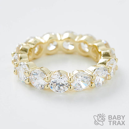 エタニティーリング 14号 YG 925silver ジルコニア長さ013mm 幅5mm 4RG33