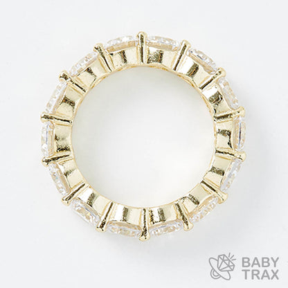 エタニティーリング 14号 YG 925silver ジルコニア長さ013mm 幅5mm 4RG33