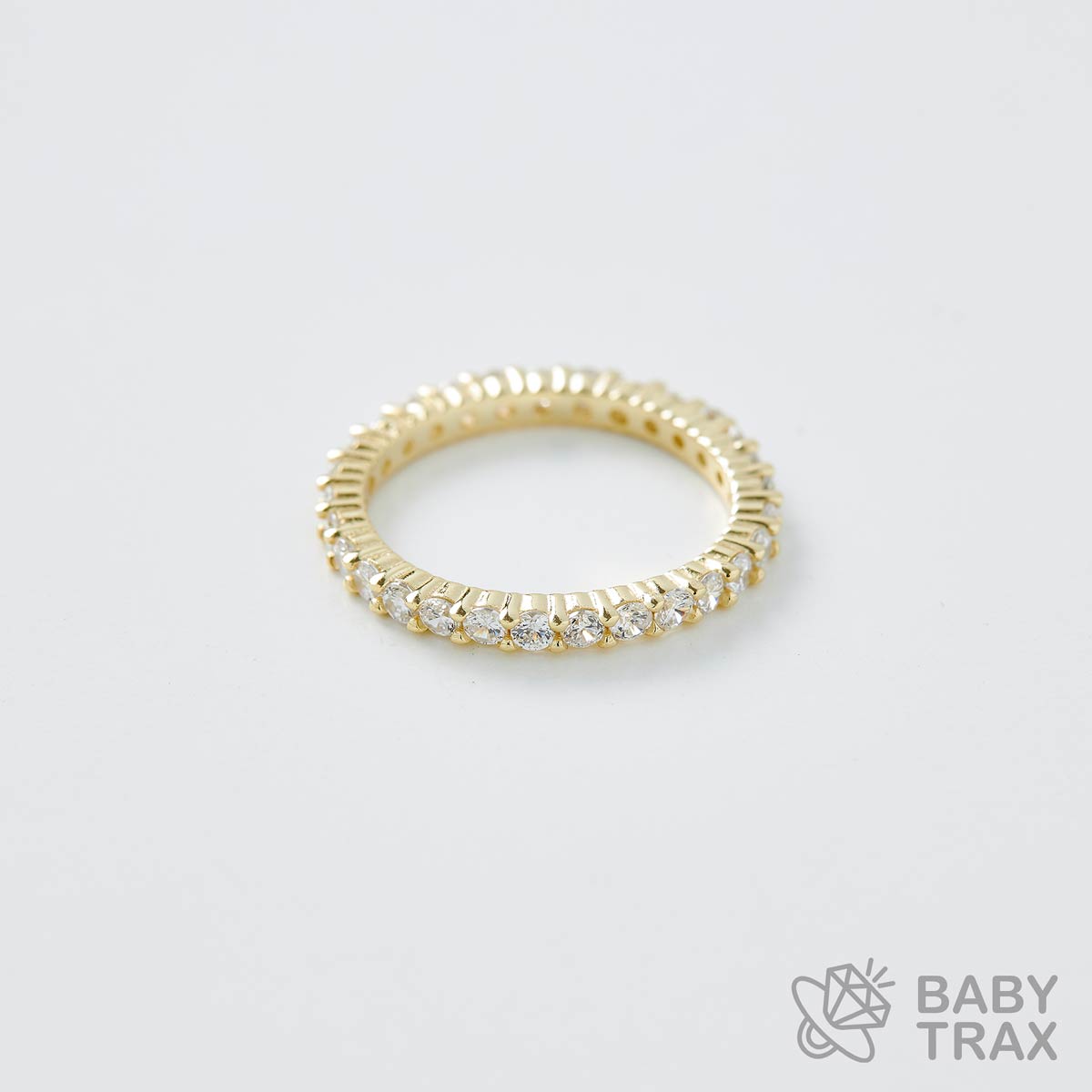 エタニティーリング 12号 YG 925silver ジルコニア長さ011mm 幅2mm 4RG4