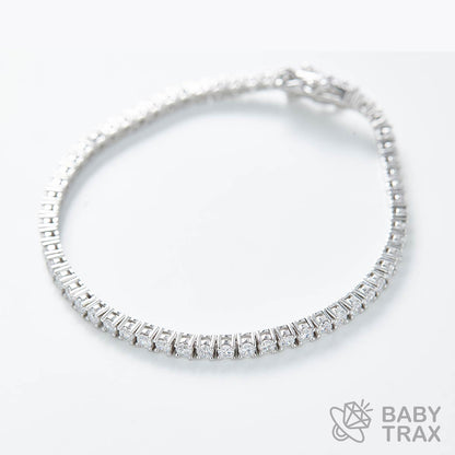 テニスブレスレット WG 925silver ジルコニア長さ175mm 幅3mm 4TB1