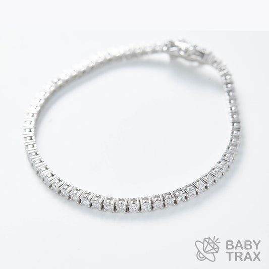 テニスブレスレット WG 925silver ジルコニア長さ175mm 幅3mm 4TB1