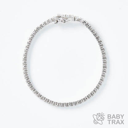 テニスブレスレット WG 925silver ジルコニア長さ175mm 幅3mm 4TB1