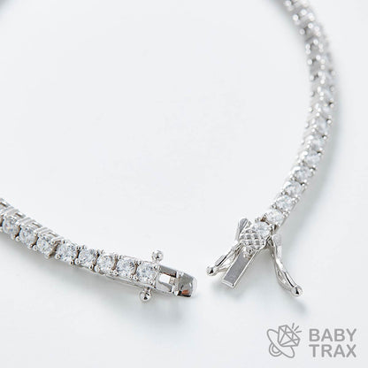 テニスブレスレット WG 925silver ジルコニア長さ175mm 幅3mm 4TB1