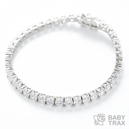 テニスブレスレット WG 925silver ジルコニア長さ175mm 幅4mm 4TB2