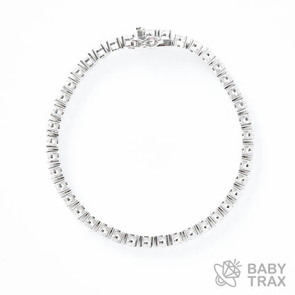 テニスブレスレット WG 925silver ジルコニア長さ175mm 幅4mm 4TB2