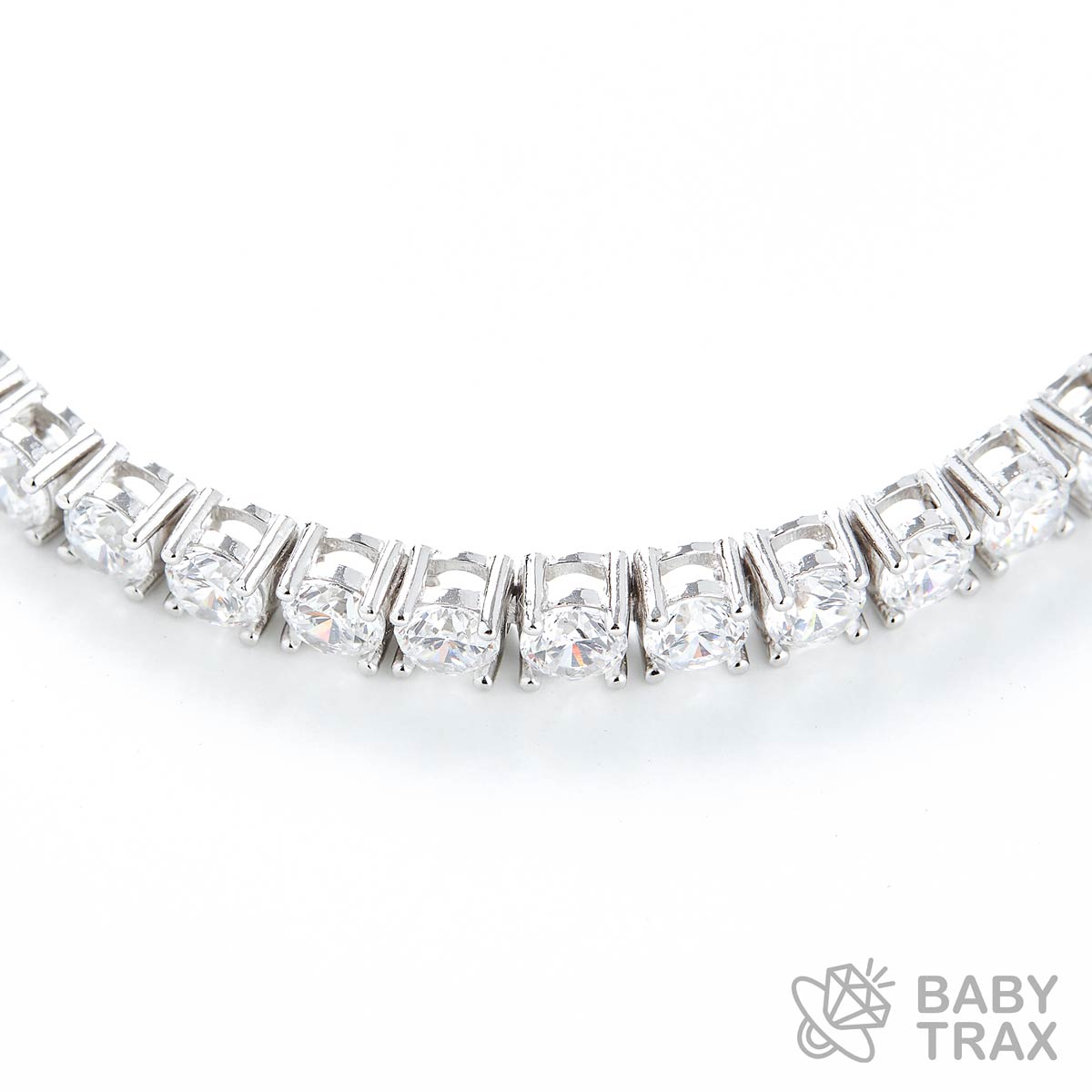 テニスブレスレット WG 925silver ジルコニア長さ175mm 幅4mm 4TB2