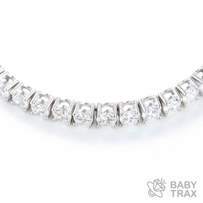 テニスブレスレット WG 925silver ジルコニア長さ175mm 幅4mm 4TB2