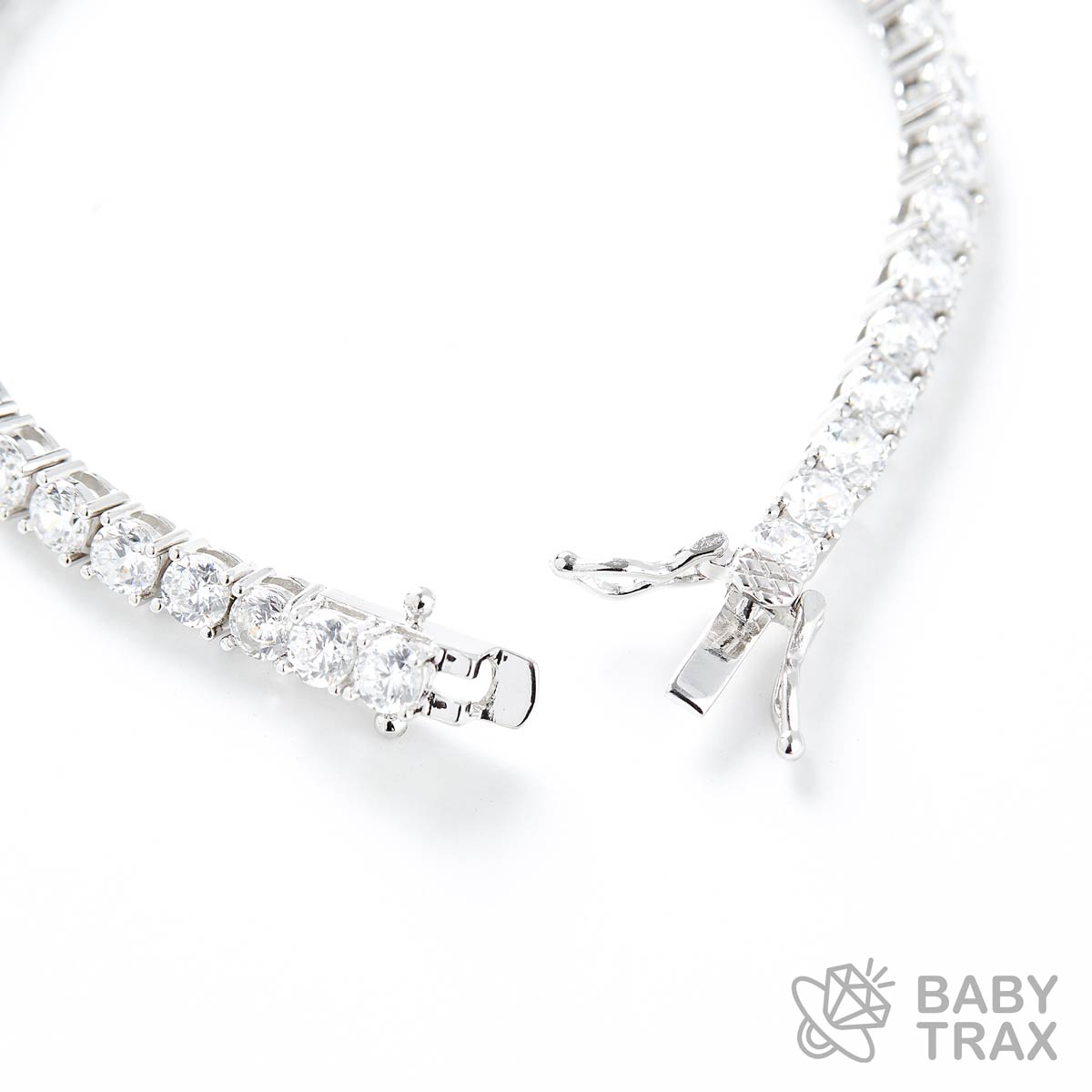 テニスブレスレット WG 925silver ジルコニア長さ175mm 幅4mm 4TB2