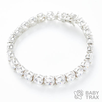 テニスブレスレット WG 925silver ジルコニア長さ200mm 幅7mm 4TB3