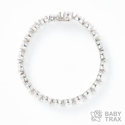 テニスブレスレット WG 925silver ジルコニア長さ200mm 幅7mm 4TB3