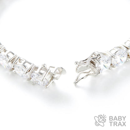 テニスブレスレット WG 925silver ジルコニア長さ200mm 幅7mm 4TB3