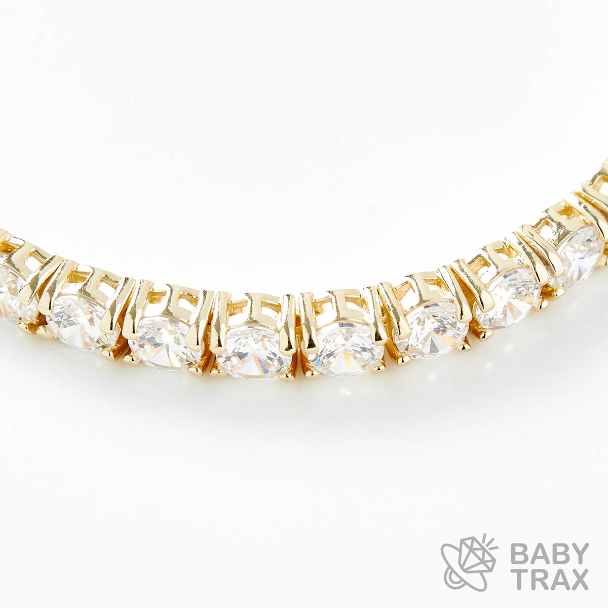 テニスブレスレット YG 925silver ジルコニア長さ175mm 幅4mm 4TB6