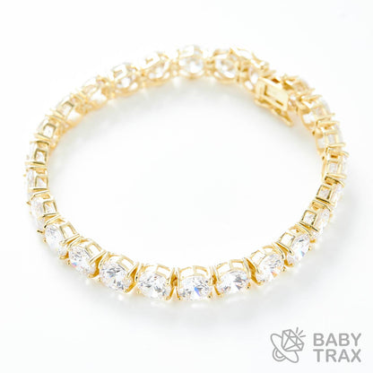 テニスブレスレット YG 925silver ジルコニア長さ190mm 幅7mm 4TB7