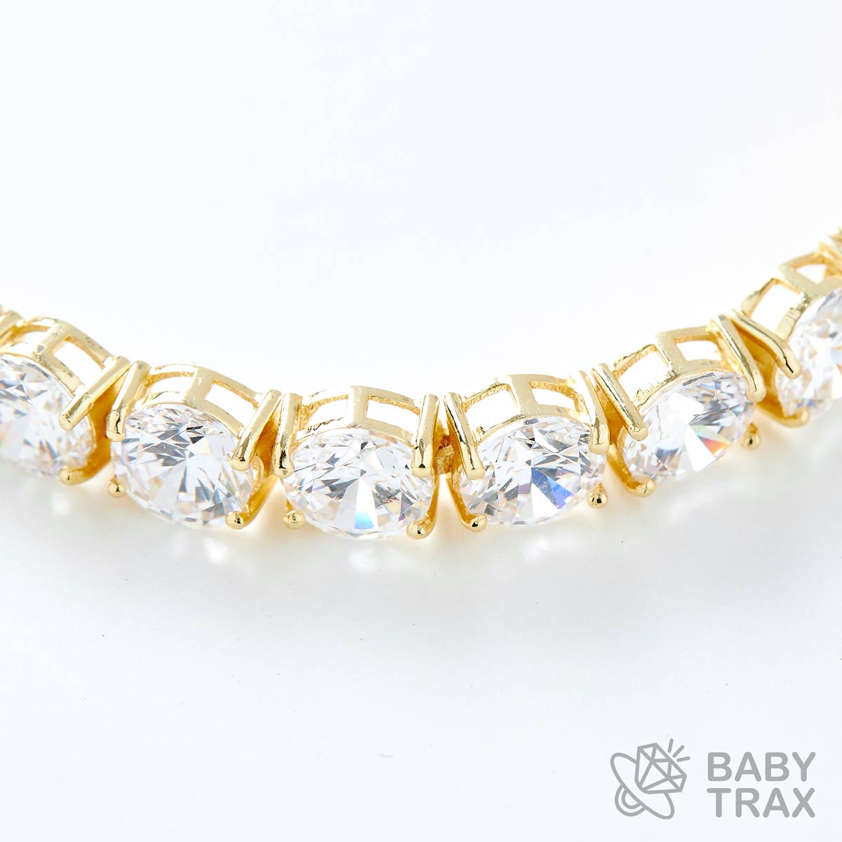 テニスブレスレット YG 925silver ジルコニア長さ190mm 幅7mm 4TB7