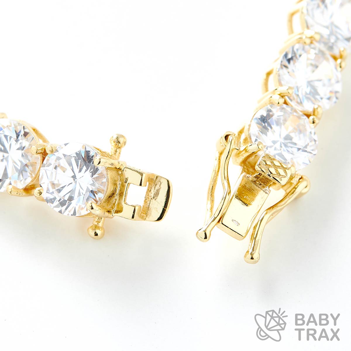 テニスブレスレット YG 925silver ジルコニア長さ190mm 幅7mm 4TB7