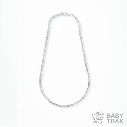 テニスチェーン ネックレス WG 925silver ジルコニア長さ455mm 幅4mm 4TN2