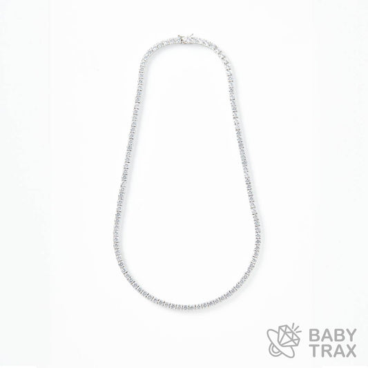 テニスチェーン ネックレス WG 925silver ジルコニア長さ455mm 幅4mm 4TN2