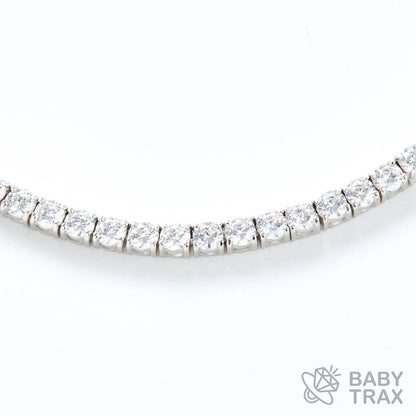 テニスチェーン ネックレス WG 925silver ジルコニア長さ455mm 幅4mm 4TN2