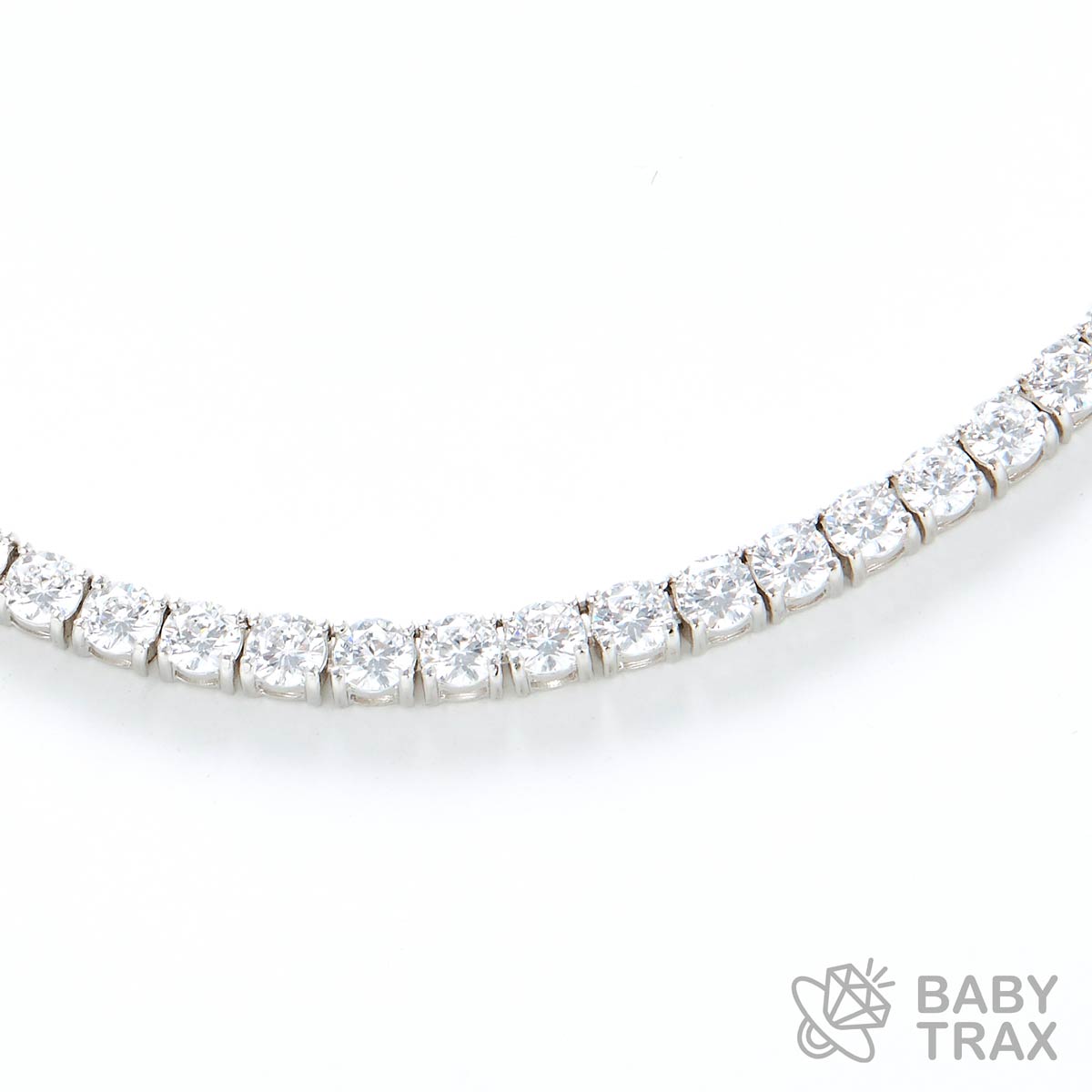 テニスチェーン ネックレス WG 925silver ジルコニア長さ510mm 幅4mm 4TN3