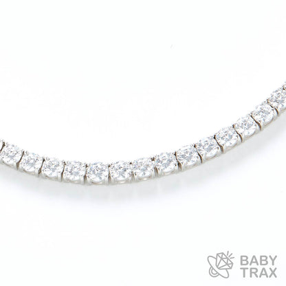 テニスチェーン ネックレス WG 925silver ジルコニア長さ510mm 幅4mm 4TN3