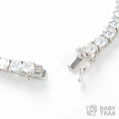 テニスチェーン ネックレス WG 925silver ジルコニア長さ510mm 幅4mm 4TN3