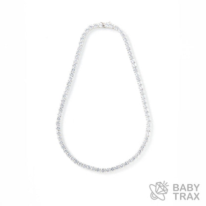 テニスチェーン ネックレス WG 925silver ジルコニア長さ405mm 幅5mm 4TN4