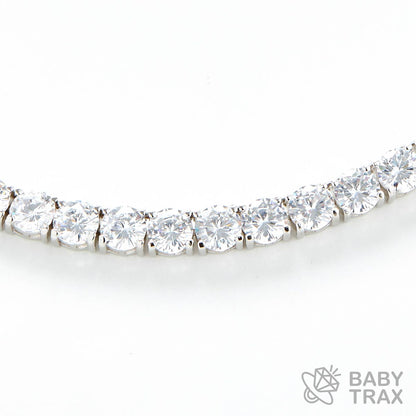 テニスチェーン ネックレス WG 925silver ジルコニア長さ405mm 幅5mm 4TN4