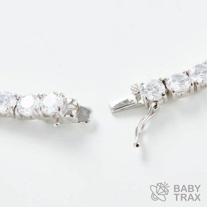 テニスチェーン ネックレス WG 925silver ジルコニア長さ405mm 幅5mm 4TN4