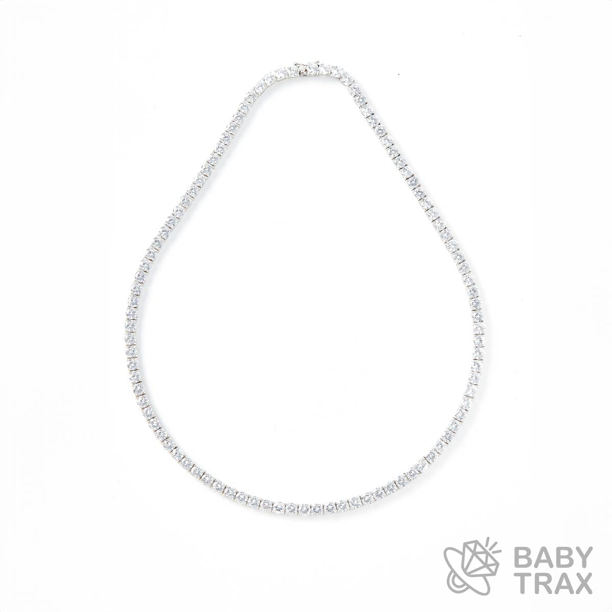 テニスチェーン ネックレス WG 925silver ジルコニア長さ510mm 幅5mm 4TN5