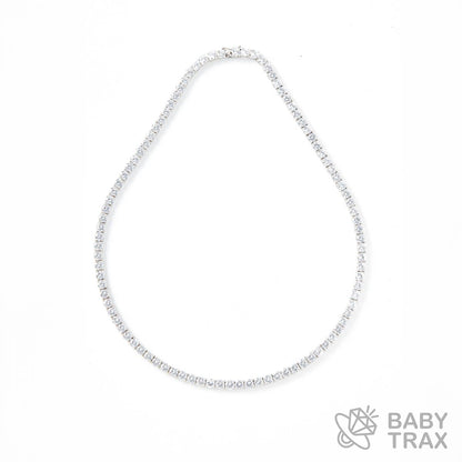 テニスチェーン ネックレス WG 925silver ジルコニア長さ510mm 幅5mm 4TN5