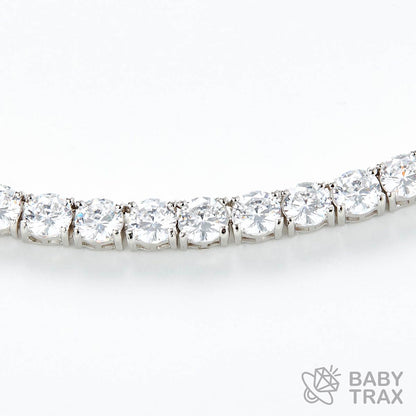 テニスチェーン ネックレス WG 925silver ジルコニア長さ510mm 幅5mm 4TN5