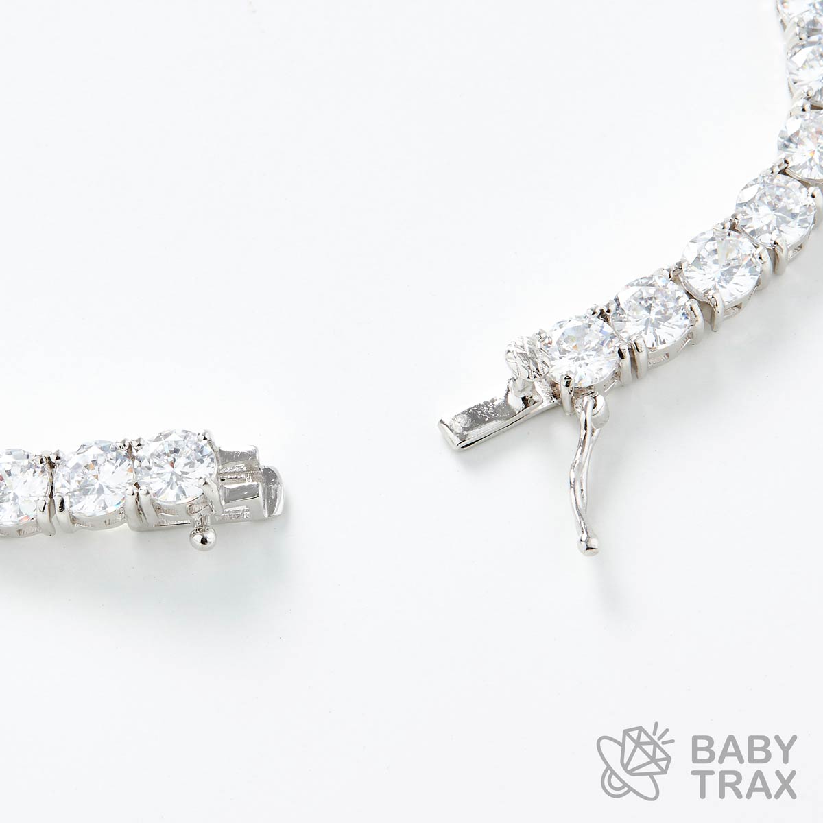 テニスチェーン ネックレス WG 925silver ジルコニア長さ510mm 幅5mm 4TN5