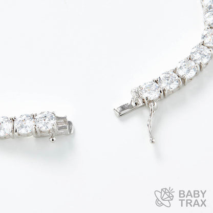 テニスチェーン ネックレス WG 925silver ジルコニア長さ510mm 幅5mm 4TN5