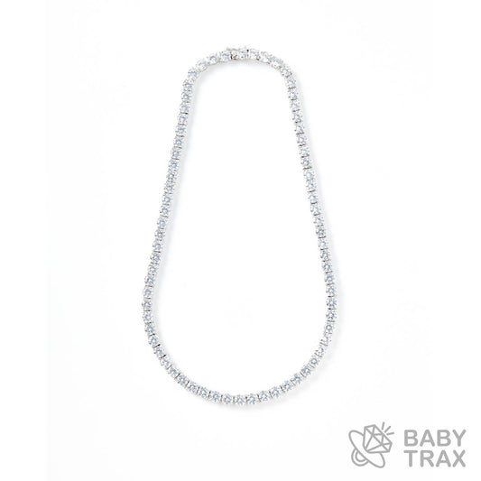 テニスチェーン ネックレス WG 925silver ジルコニア長さ460mm 幅6mm 4TN6