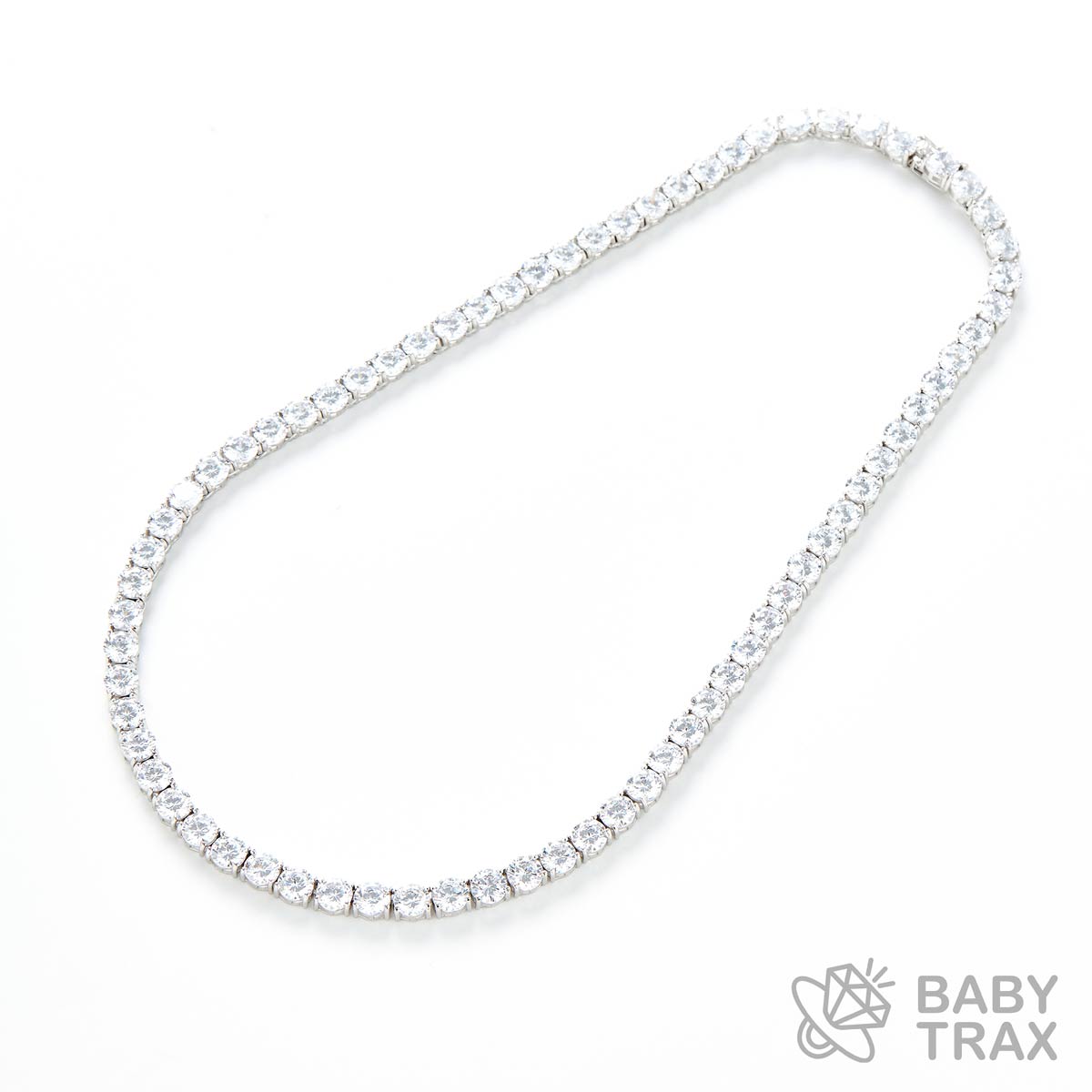 テニスチェーン ネックレス WG 925silver ジルコニア長さ460mm 幅6mm 4TN6