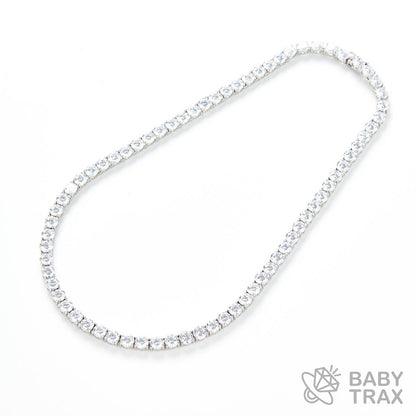 テニスチェーン ネックレス WG 925silver ジルコニア長さ460mm 幅6mm 4TN6