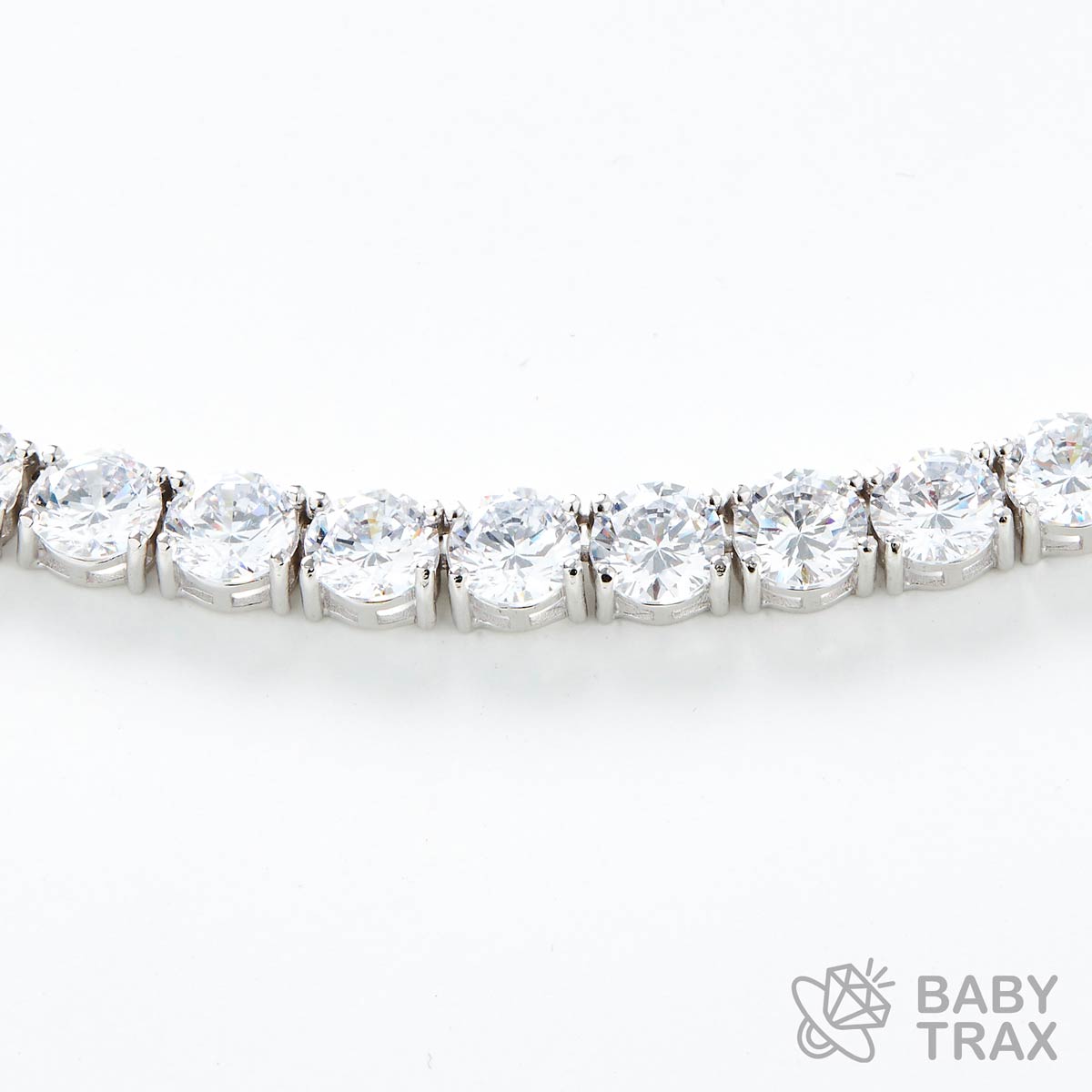 テニスチェーン ネックレス WG 925silver ジルコニア長さ460mm 幅6mm 4TN6