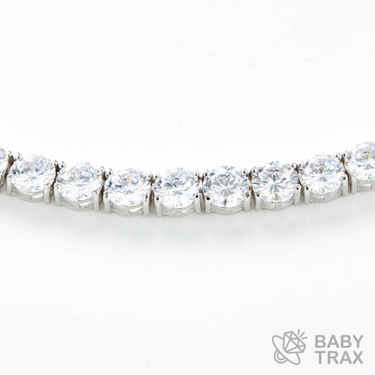 テニスチェーン ネックレス WG 925silver ジルコニア長さ460mm 幅6mm 4TN6