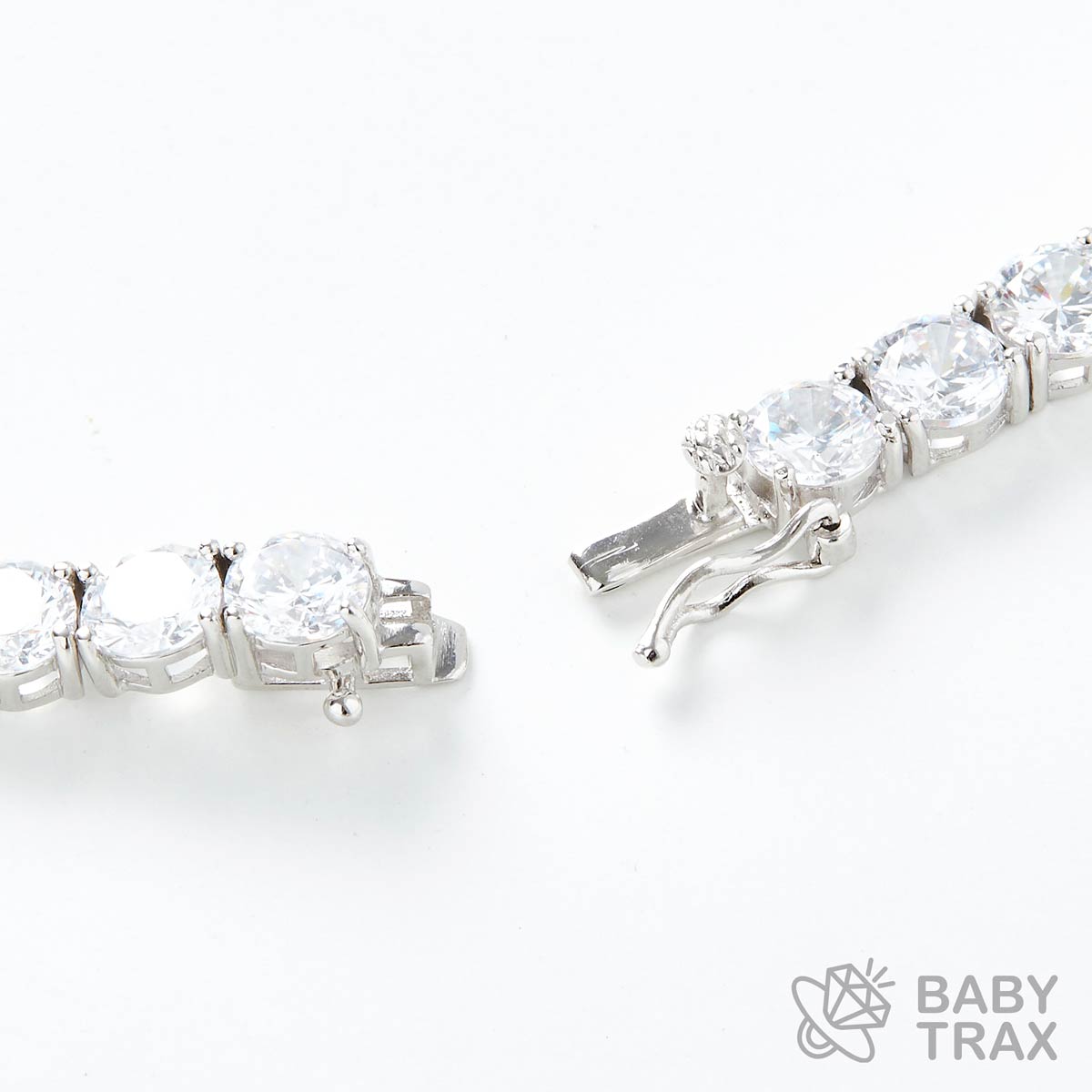 テニスチェーン ネックレス WG 925silver ジルコニア長さ460mm 幅6mm 4TN6