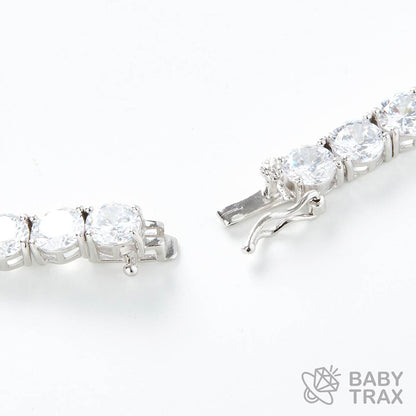 テニスチェーン ネックレス WG 925silver ジルコニア長さ460mm 幅6mm 4TN6