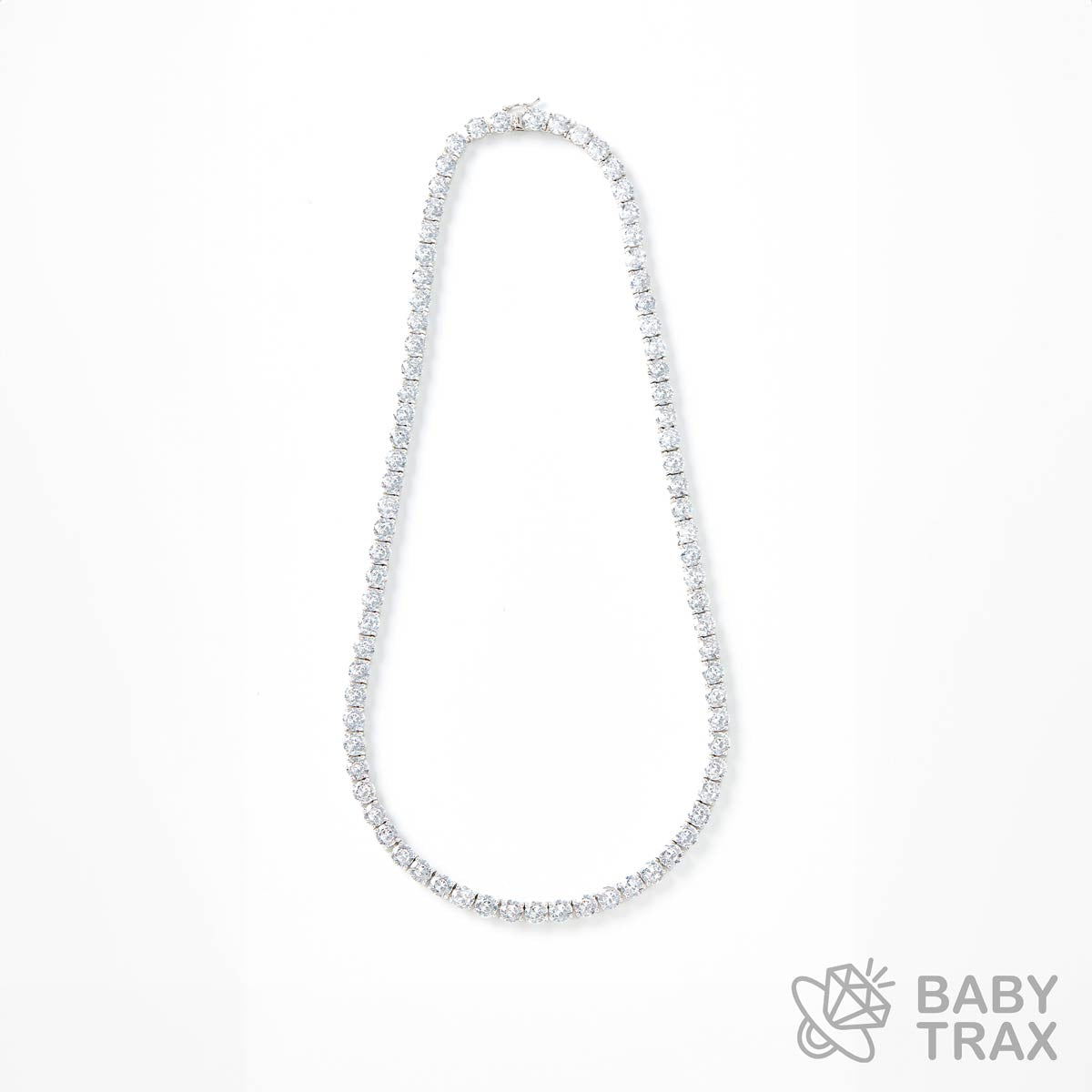 テニスチェーン ネックレス WG 925silver ジルコニア長さ515mm 幅6mm 4TN7