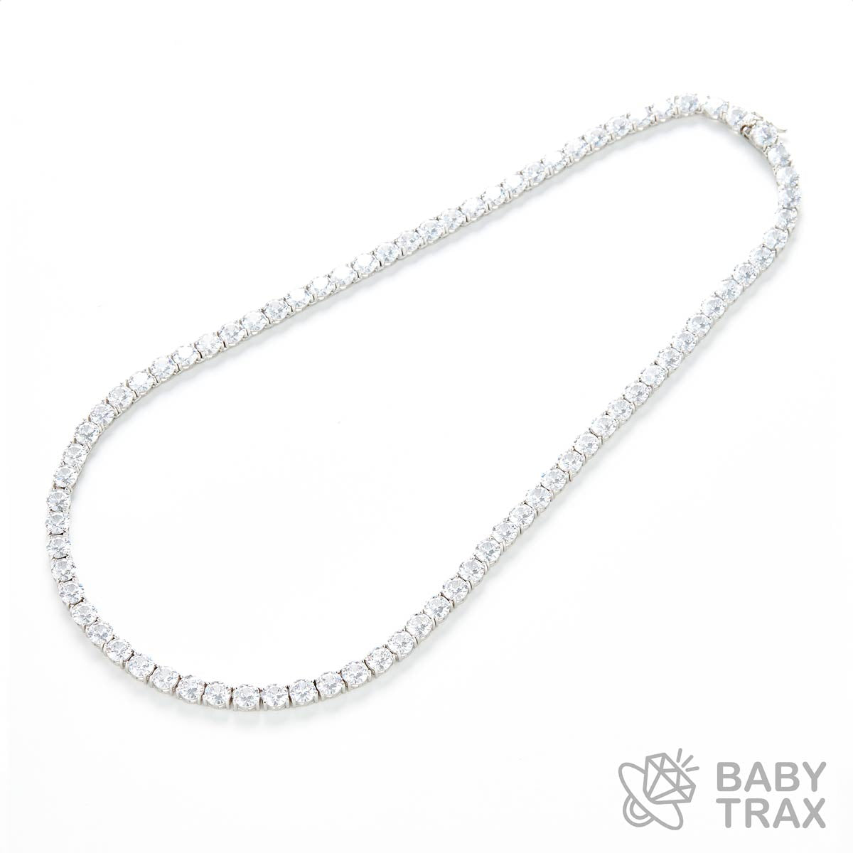 テニスチェーン ネックレス WG 925silver ジルコニア長さ515mm 幅6mm 4TN7