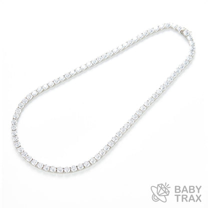 テニスチェーン ネックレス WG 925silver ジルコニア長さ515mm 幅6mm 4TN7