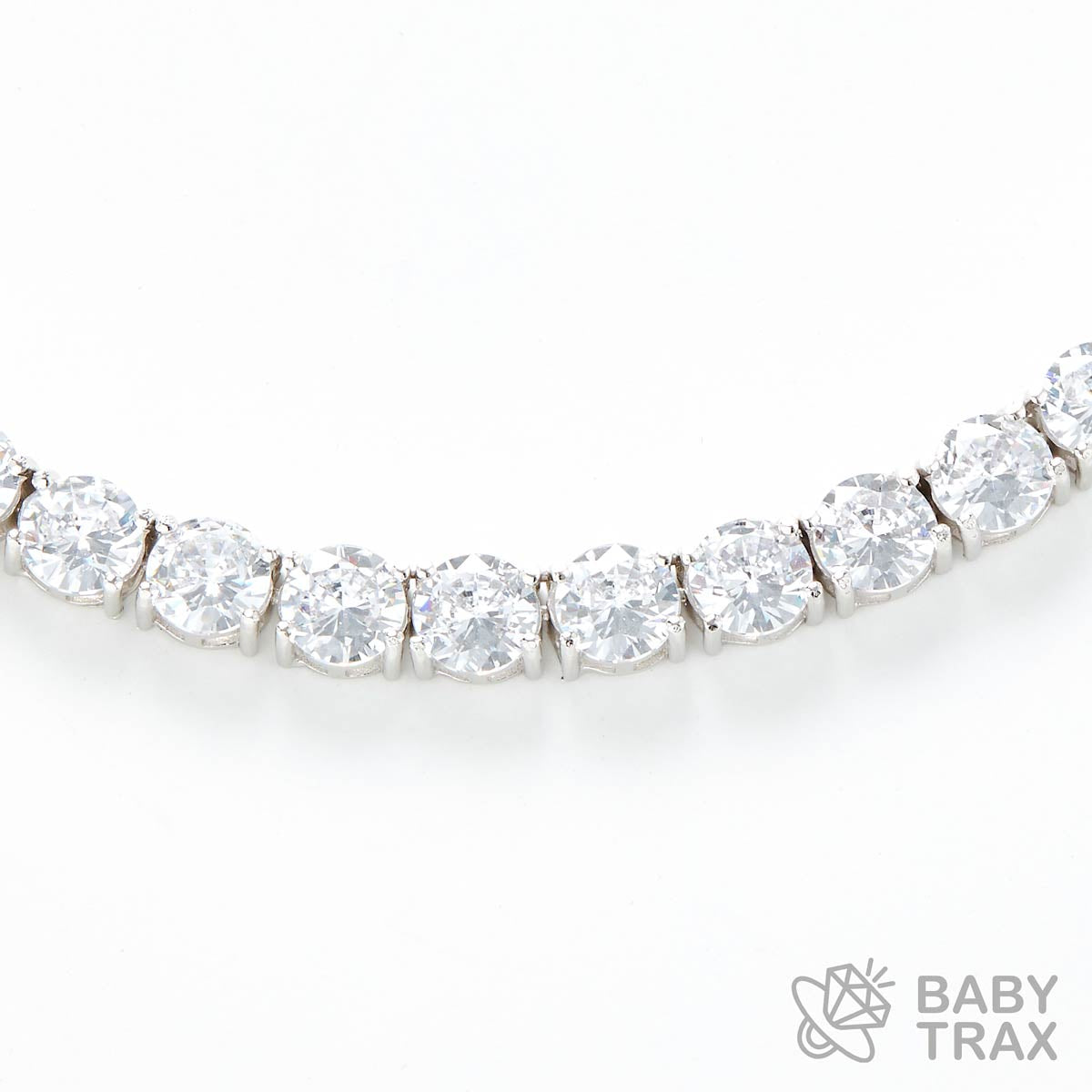 テニスチェーン ネックレス WG 925silver ジルコニア長さ515mm 幅6mm 4TN7