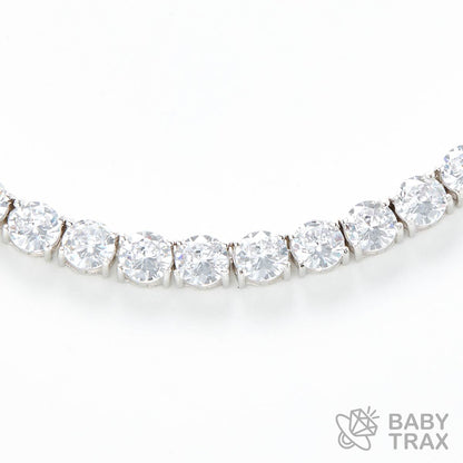 テニスチェーン ネックレス WG 925silver ジルコニア長さ515mm 幅6mm 4TN7