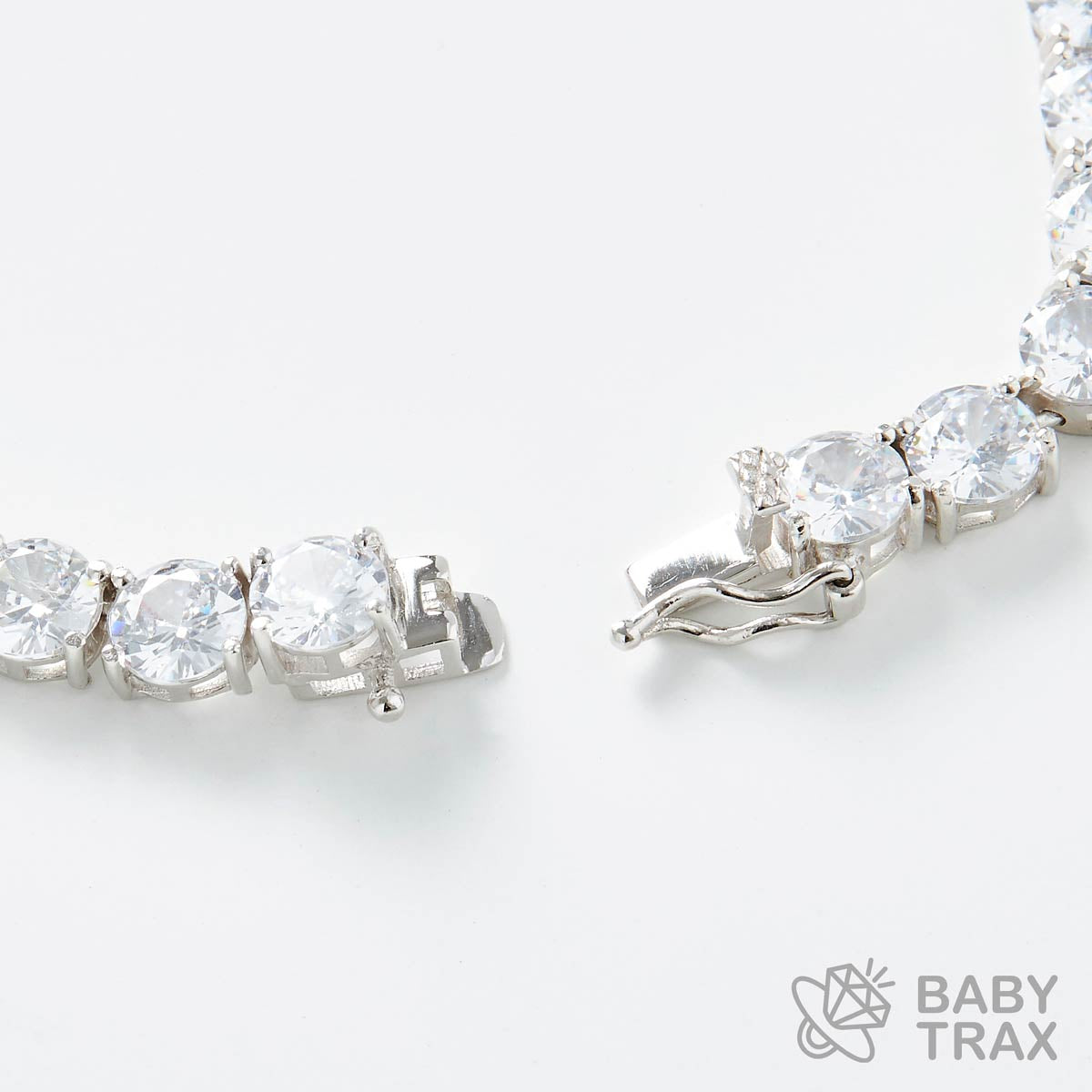 テニスチェーン ネックレス WG 925silver ジルコニア長さ515mm 幅6mm 4TN7