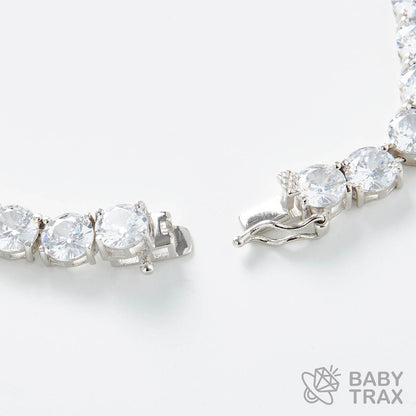 テニスチェーン ネックレス WG 925silver ジルコニア長さ515mm 幅6mm 4TN7