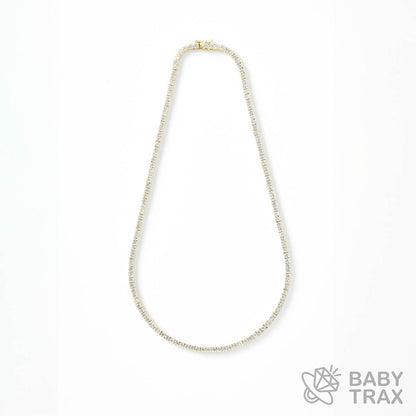 テニスチェーン ネックレス YG 925silver ジルコニア長さ455mm 幅3mm 4TN8