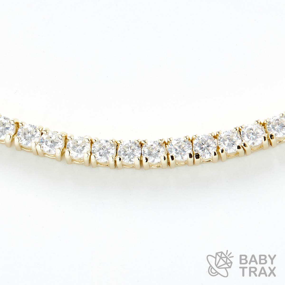 テニスチェーン ネックレス YG 925silver ジルコニア長さ455mm 幅3mm 4TN8